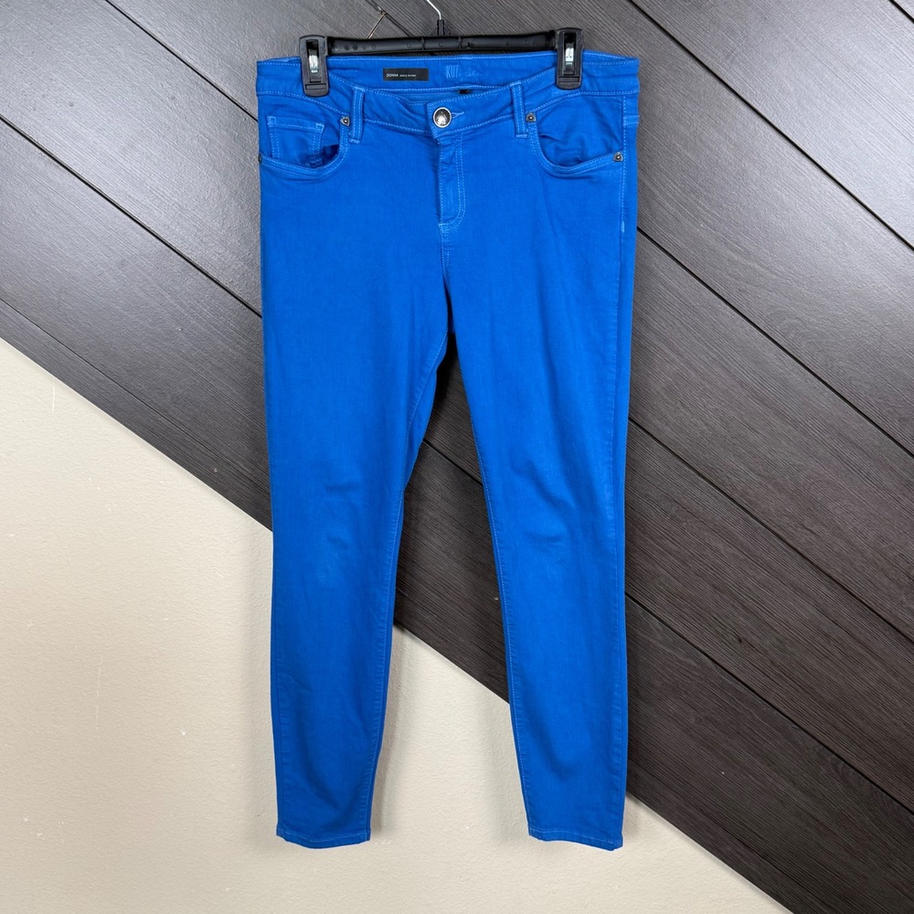 KUT From The Kloth Donna Women's Ankle Skinny Jeans Size 8 Cobalt Blue Stretch